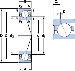  7030 ACD/HCP4AH1 SKF Angular Contact Ball Bearings