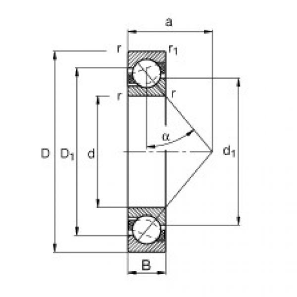  71806-B-TVH FAG Angular Contact Ball Bearings #1 image