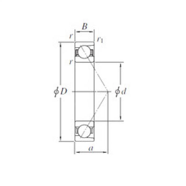  7020B KOYO Angular Contact Ball Bearings #1 image