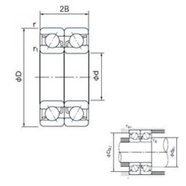  7017DB NACHI Angular Contact Ball Bearings #1 image