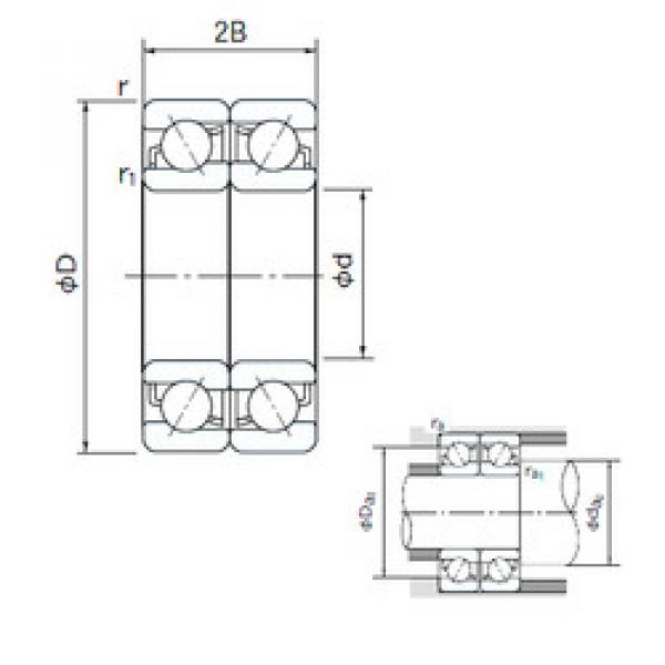  7020DF NACHI Angular Contact Ball Bearings #1 image