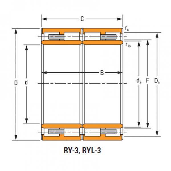  165ryl1451 four-row cylindrical roller Bearing #2 image